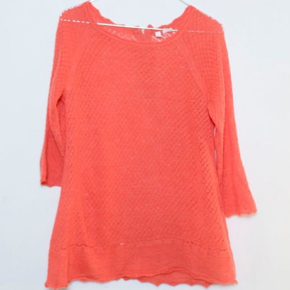 Anthropologie Moth Orange Wool Sweater